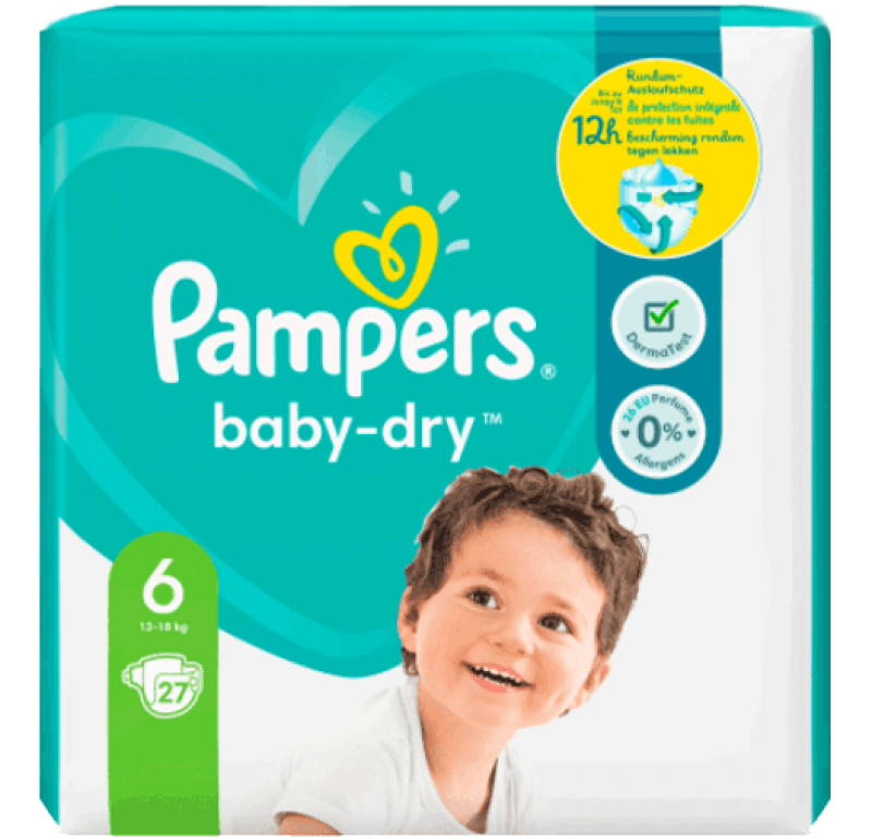 Pampers Windeln Baby Dry 6, Einzel Packung 29St